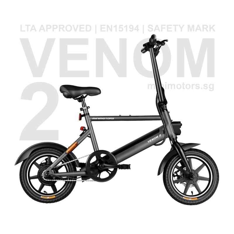 Venom 2 Electric Bike | LTA Approved | EN15194 | Safety Mark | Free Gift x6 | Free 1 Year Warranty