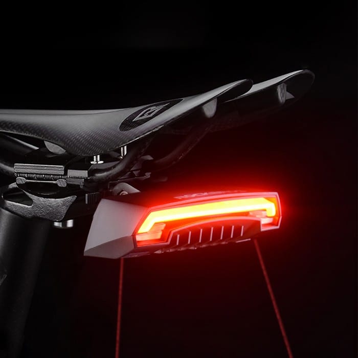 Rockbros Bicycle Rear Tailight with Wireless Remote Turn Signal and Laser Lane Indicator LKWD-R1
