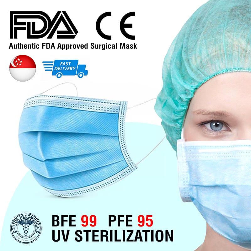 Authentic FDA Medical Surgical Face Mask with Ear loop 10 pcs 3-Ply