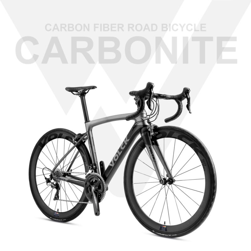 Carbonite Full Carbon Fiber Road Bike - Grey-Black