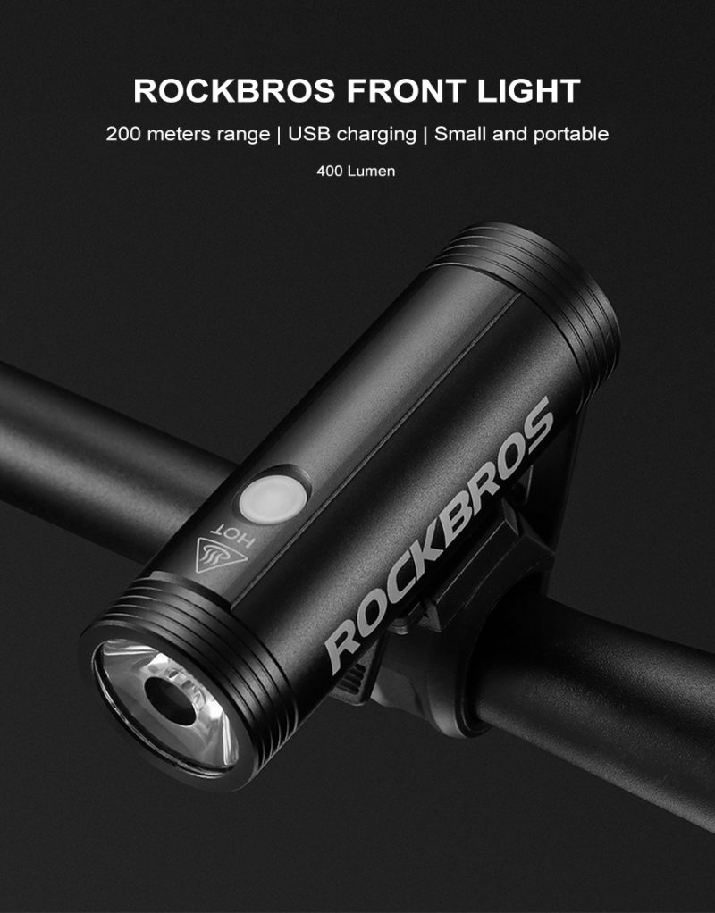Rockbros Aluminum Bicycle LED Front Light R1-400 / R1-800 | Waterproof ...