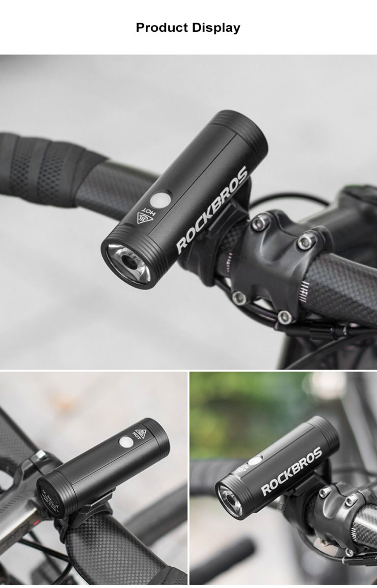 Rockbros Aluminum Bicycle LED Front Light R1-400 / R1-800 | Waterproof ...