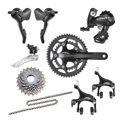 shimano groupset chart road bike