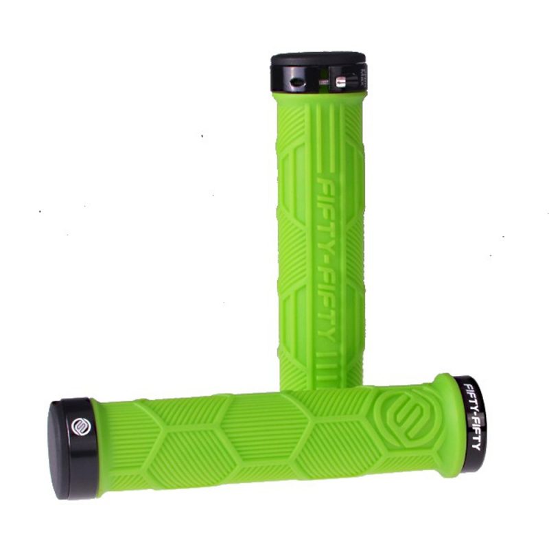 FIFTY-FIFTY MTB _ Foldable Bicycle Dual Lock-On Anti-Skid Handlebar Grips (green)