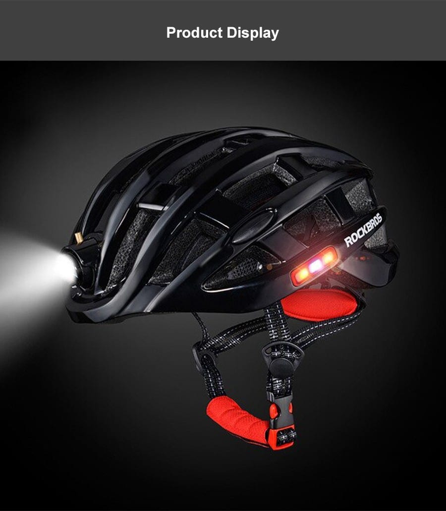 Rockbros Night Safety Riding Bicycle Helmet with Light ZN1001 p12