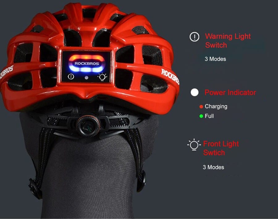 Rockbros Night Safety Riding Bicycle Helmet with Light ZN1001 p6
