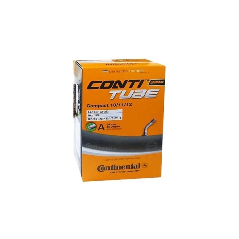 Continental Bicycle Inner Tube Compact 10/11/12 34mm (A) / 10 - 12.5 x 1.75 - 2 1/4 inch (1pc)