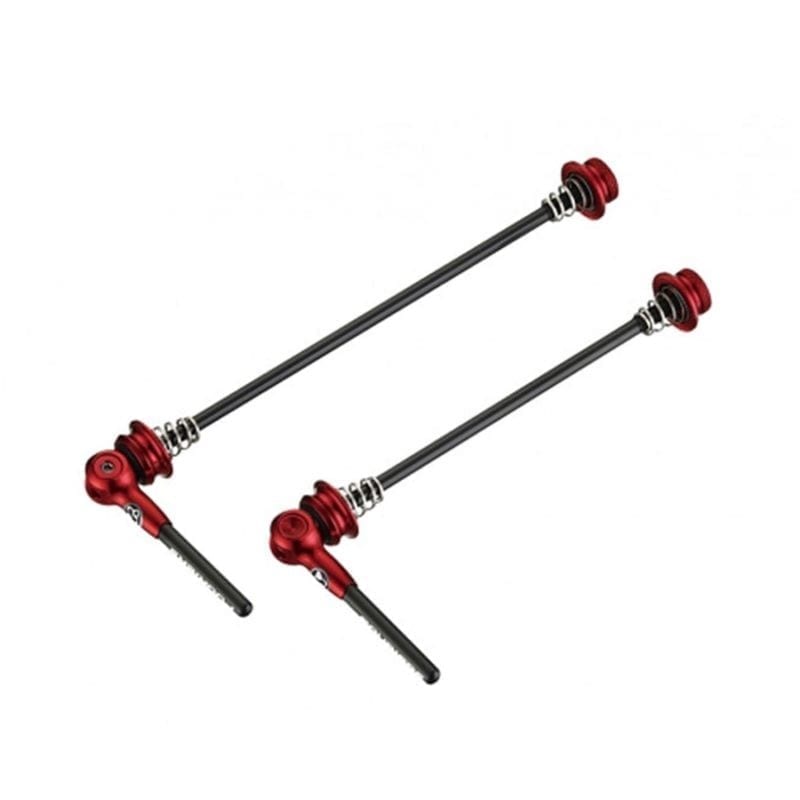 FOURIERS Bicycle Quick Release Titanium Axle With Carbon Lever - Red