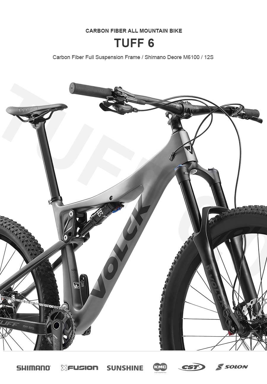 Tuff 6 Carbon Fiber Full Suspension Mountain Bike