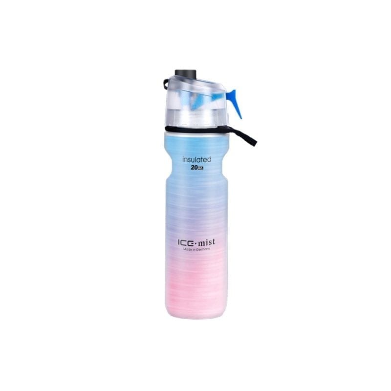 Ice Mist Mountain Bike Road Bicycle Sports Water Bottle 590ml (BluePink)
