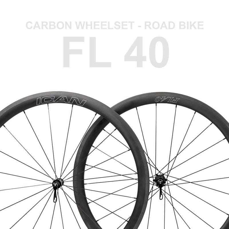 ICAN FL 40 Carbon Wheelset | Road Bike | 2 Years Free Warranty