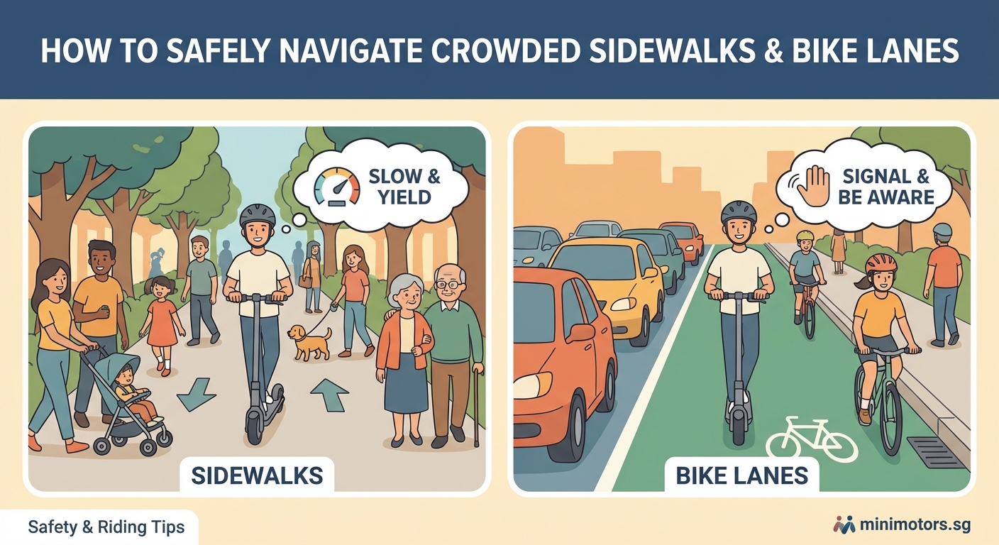 How to Safely Navigate Crowded Sidewalks and Bike Lanes on Your E-Scooter — image 1