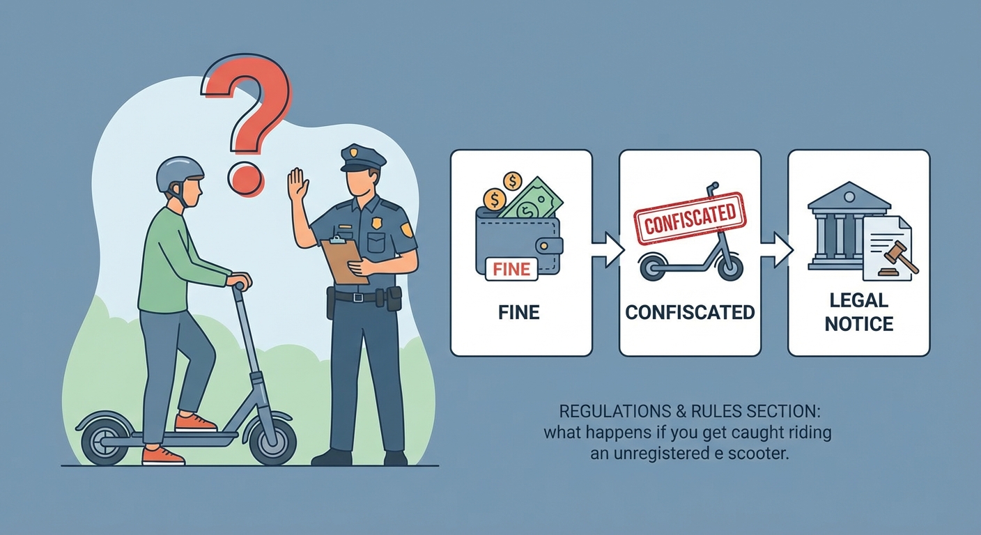 What Happens If You Get Caught Riding an Unregistered E-Scooter? - Illustration 1