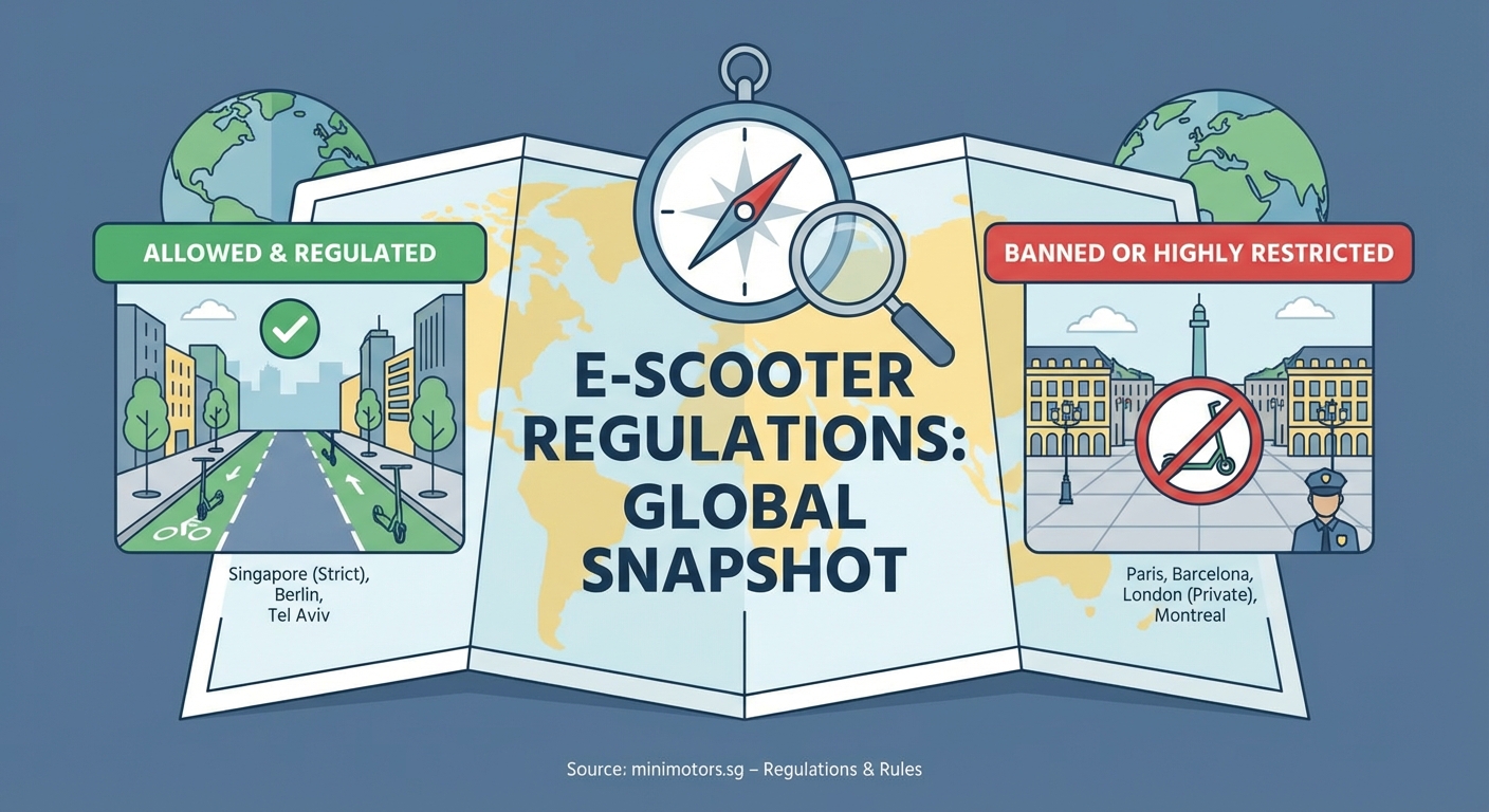 Where Are E-Scooters Banned? A Complete List of Cities and Countries with Restrictions - Illustration 1