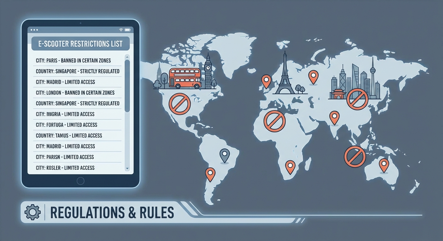 Where Are E-Scooters Banned? A Complete List of Cities and Countries with Restrictions - Illustration 2