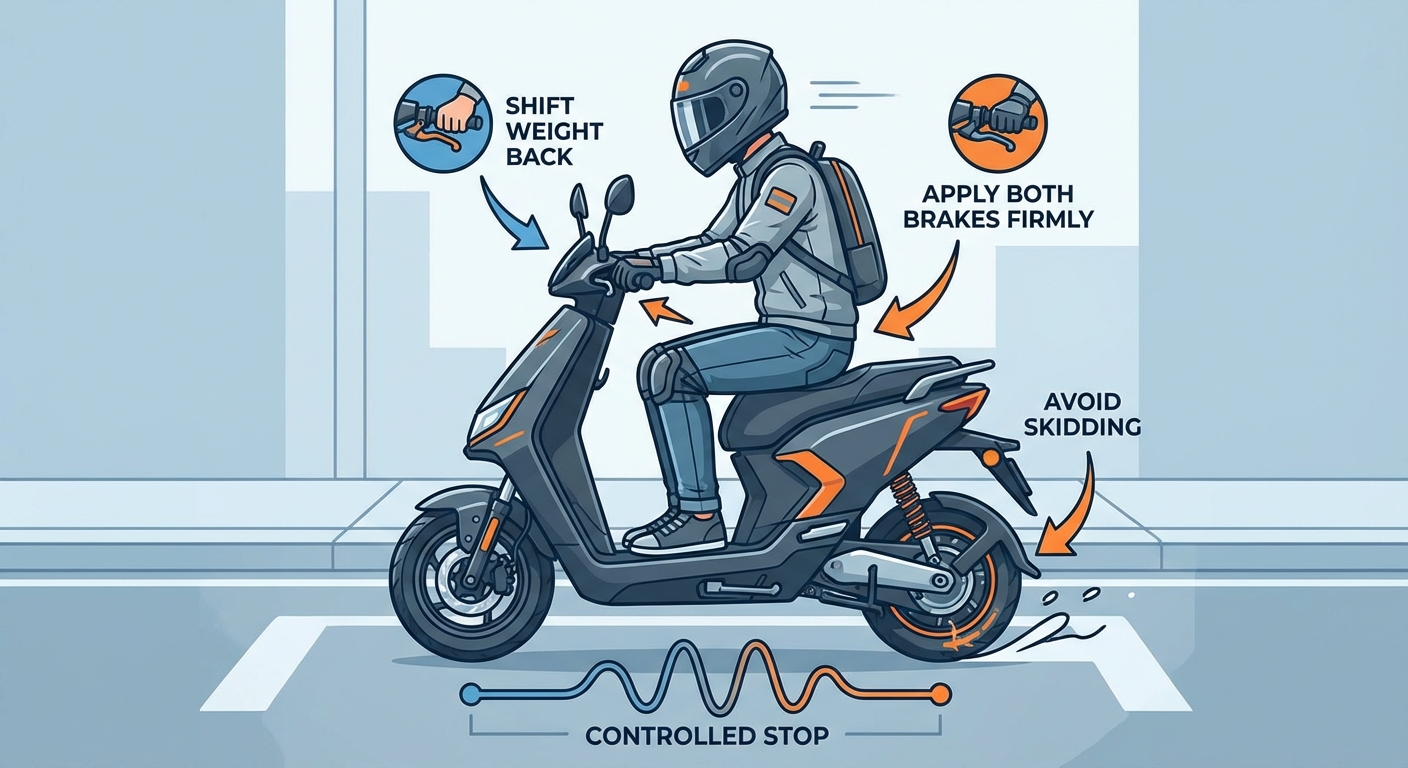Mastering E-Scooter Braking Techniques for Emergency Situations - Illustration 2