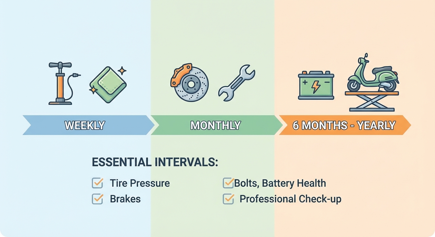 When Should You Service Your E-Scooter? Essential Maintenance Intervals Explained - Illustration 2