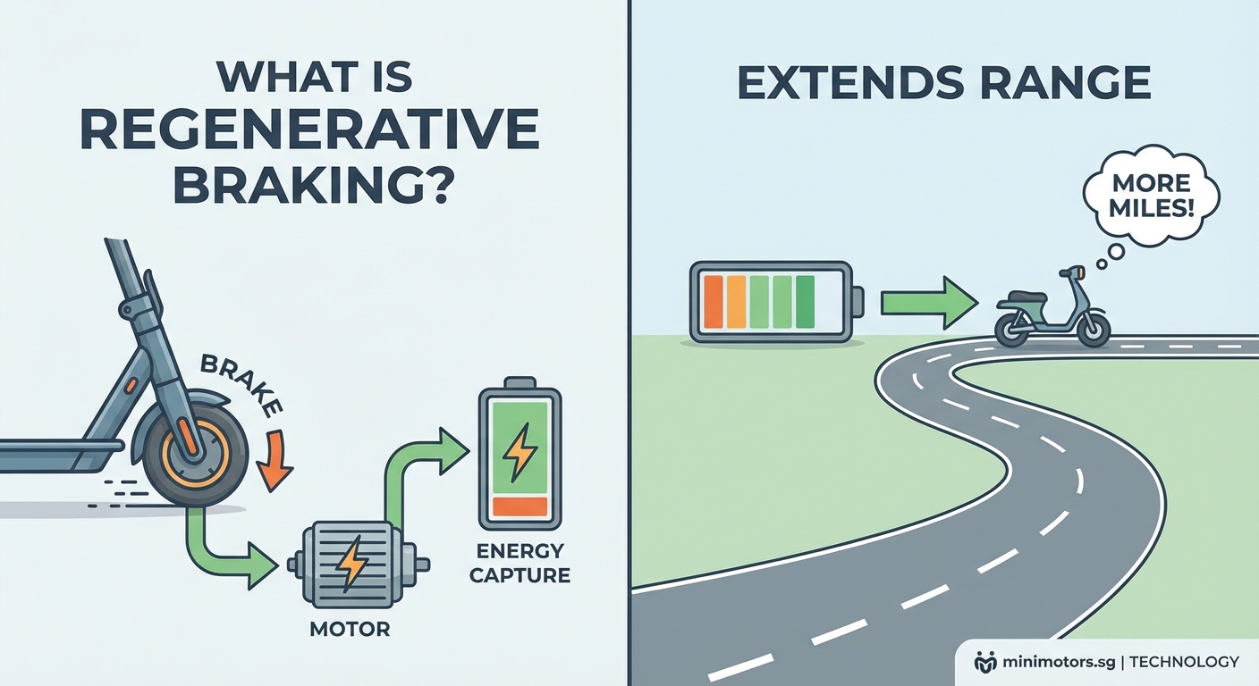 What Is Regenerative Braking and How Does It Extend Your E-Scooter's Range? - Illustration 3