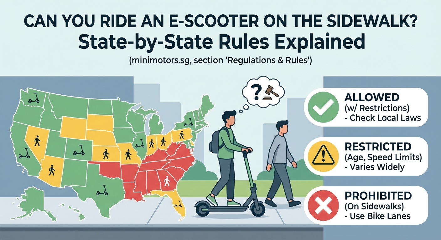 Can You Ride an E-Scooter on the Sidewalk? State-by-State Rules Explained - Illustration 2