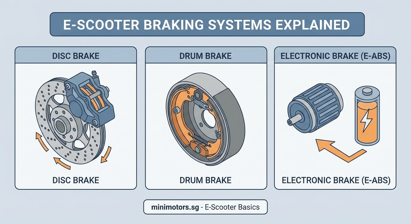 Understanding E-Scooter Braking Systems: Disc, Drum, and Electronic Explained — 2