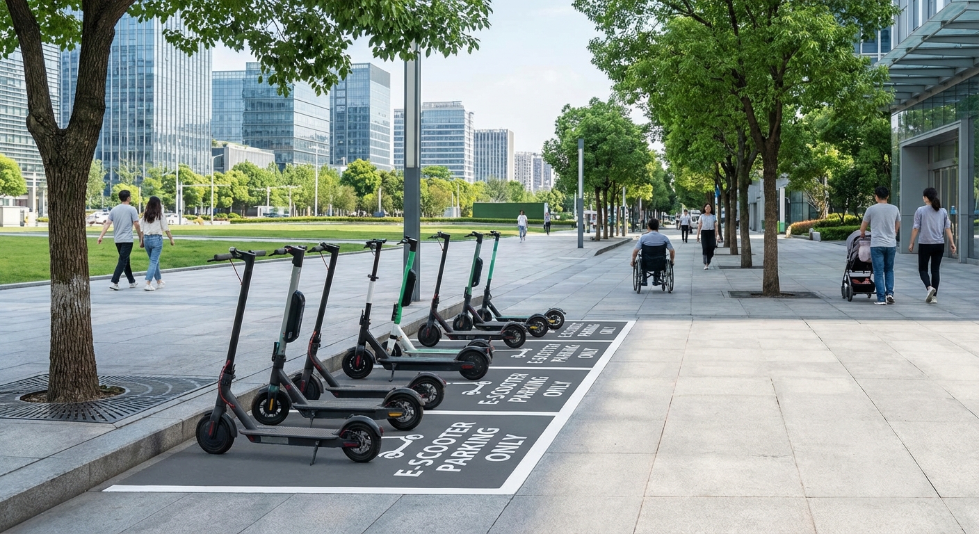 How E-Scooter Parking Zones Are Transforming Sidewalk Management