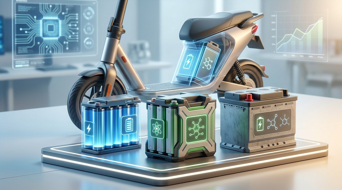 The Complete Guide to E-Scooter Battery Chemistry: Li-ion vs. LiFePO4 vs. Lead-Acid